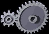 rotating gears moving