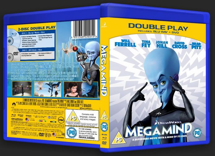 megamind dvd cover art. the DVD cover version of