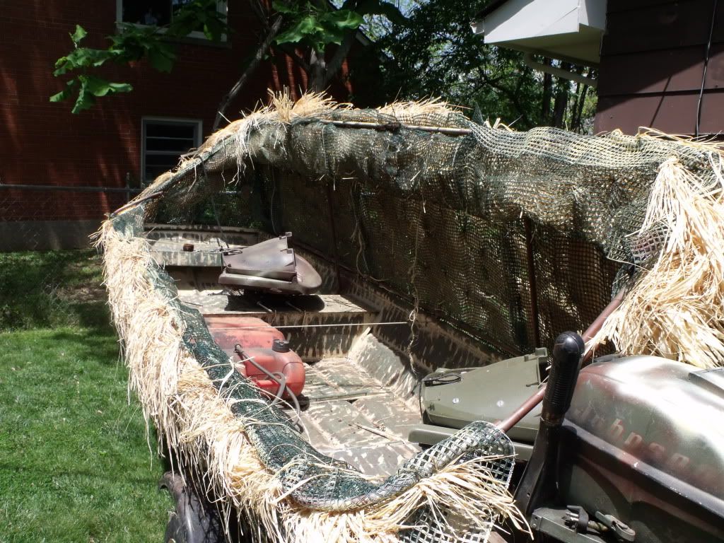 How to make a duck boat blind cheap : Duck Hunting