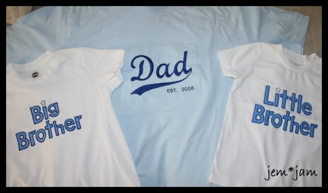 3 Semi Custom Shirts <br> Dad, Big Brother & Little Brother