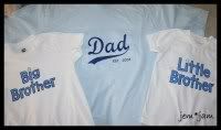 *Semi Custom* Dad &Little/Big Brother <br>Appliqued Shirt Set