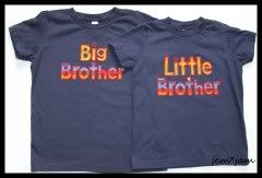 *Semi Custom* Little/Big Brother <br>Appliqued Shirt Set