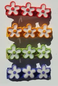 4pc Set of Flower Clippies