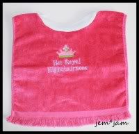 'Her Royal Highchairness' <br>Embroidered Bib