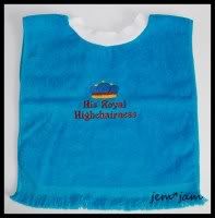 'His Royal Highchairness' <br>Embroidered Bib
