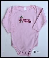 'Princess in Training' <br>Embroidered Onesie 6/12M