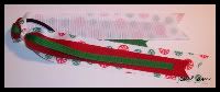 Red/Green Peppermint Pony Streamer 