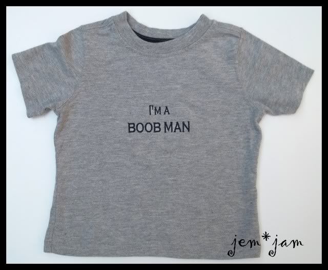 'I'm A Boob Man'  Embroidered Shirt 12/18M