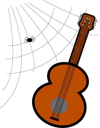 guitar untouched growing webs