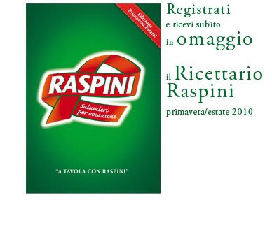Gratis il ricettario Raspini per la primavera estate 2010