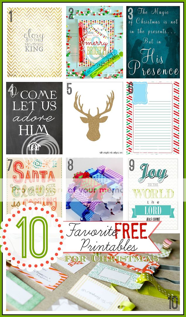 Christmas is a great time to deck out your house with lots of cute Christmas decorations. Don't break the bank buying a bunch at the store, instead check out these 10 free Christmas Printables from @tipsaholic #christmas #printables #free